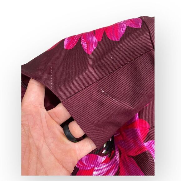 Trina Turk Maroon Pink Floral Dress - Picture 4 of 12
